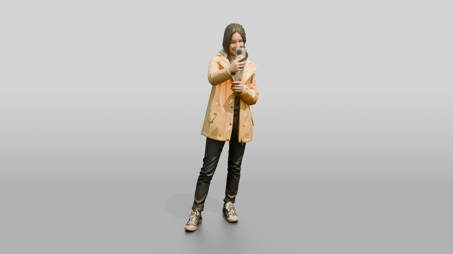 Southeast Asian Teen Girl Taking a Selfie
