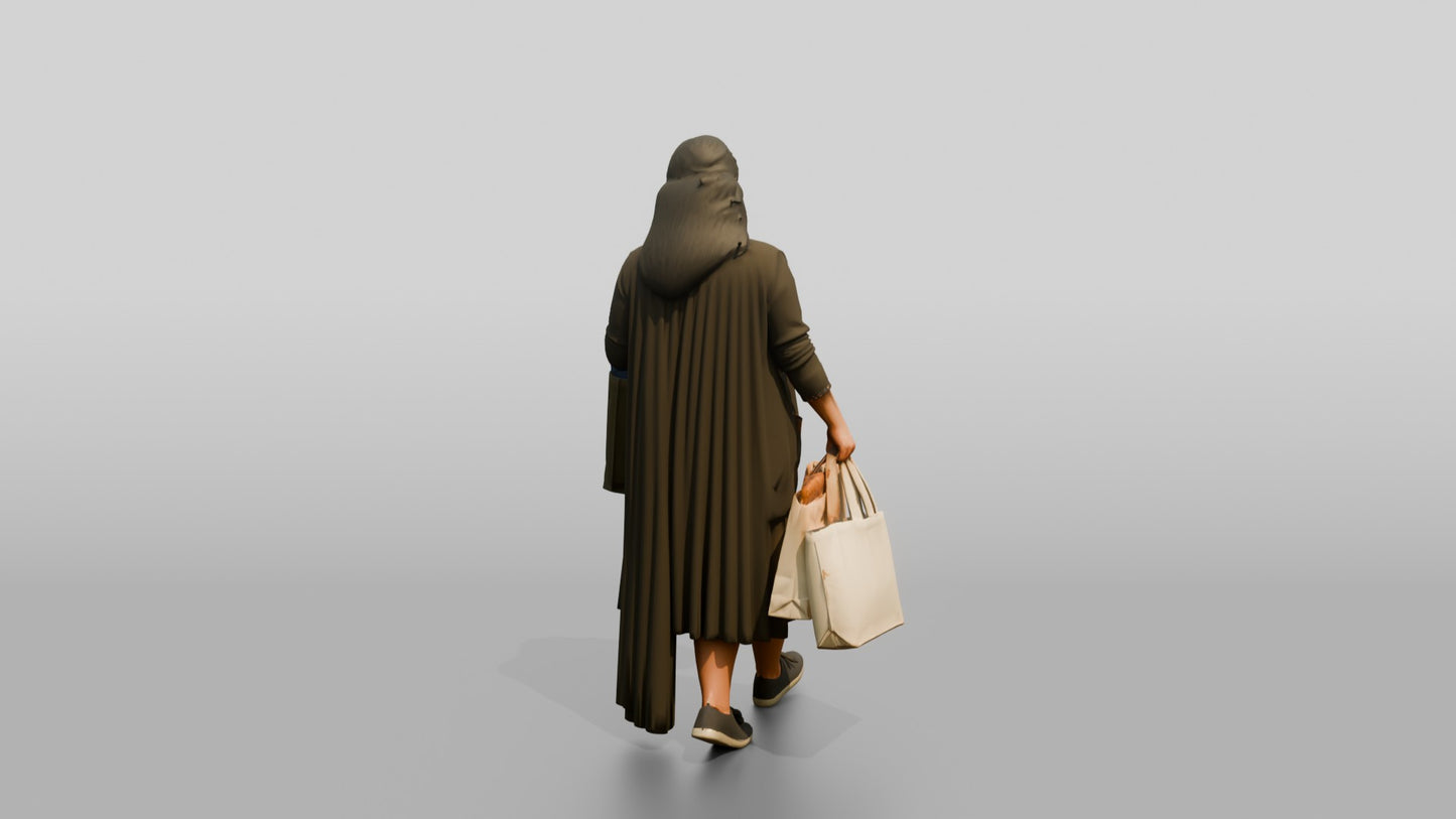 Woman Carrying Shopping Bags