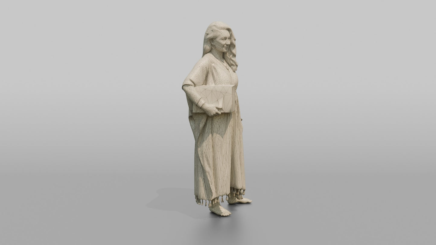 Vacationer Wearing Flowing Kaftan