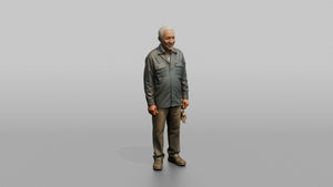Man Store Owner Holding A Set Of Keys - 3D character model