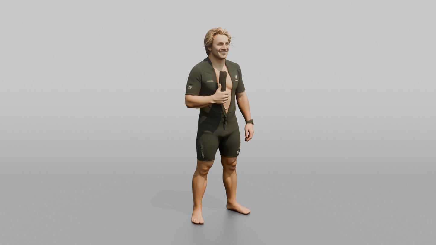 Surfer Giving a Thumbs Up