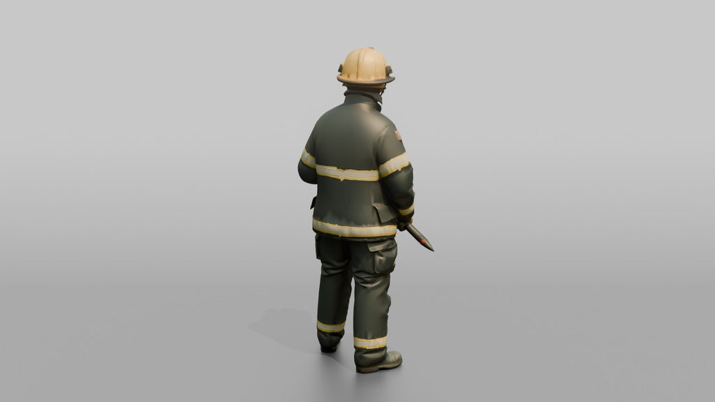 Firefighter Woman Holding a Glass-breaker Entry Tool