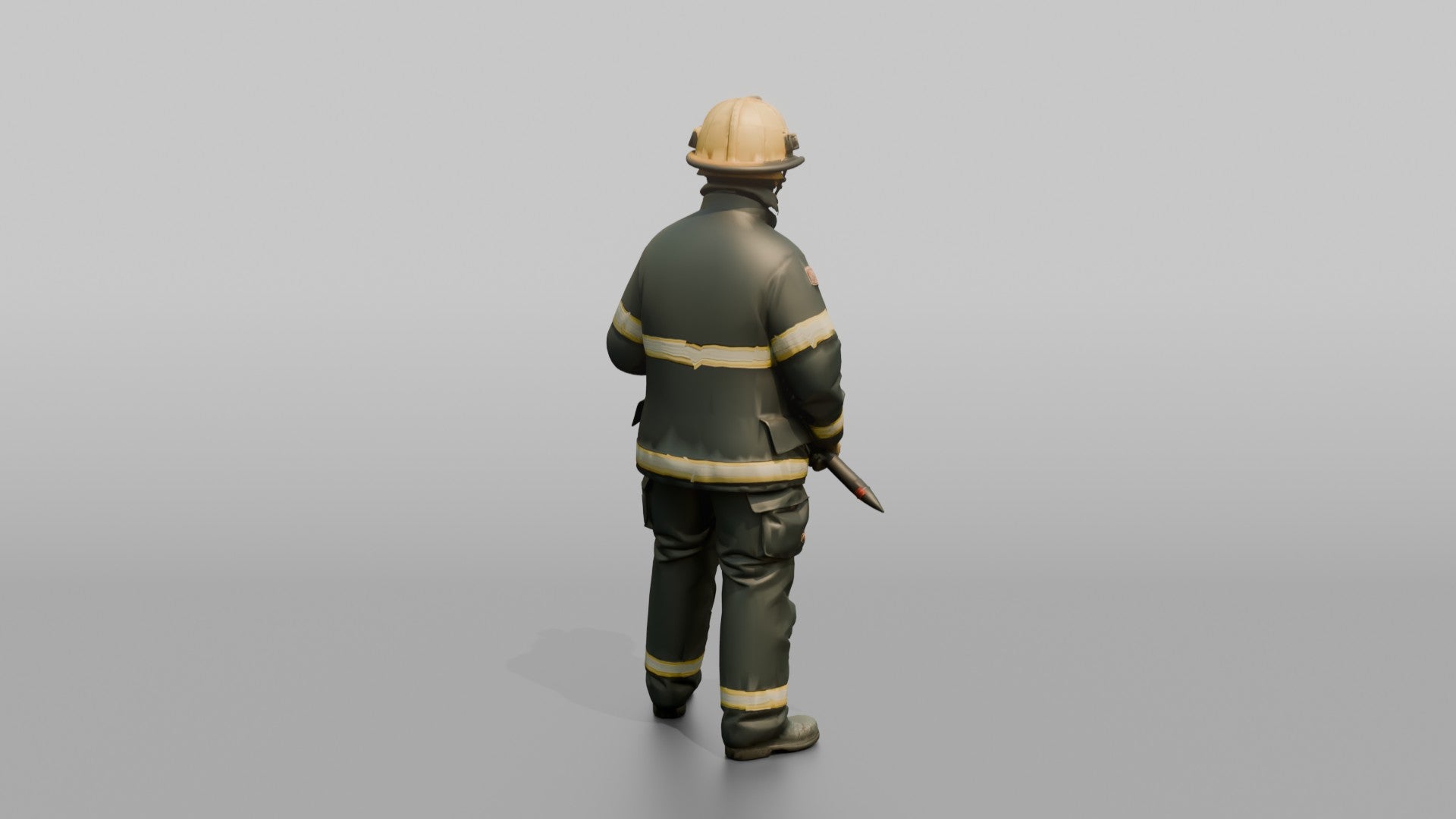 Firefighter Woman Holding a Glass-breaker Entry Tool