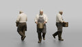 Ship's Chef Carrying a Steaming Pot Through the Galley