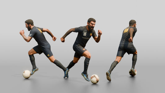 Soccer Player Sprinting with the Ball