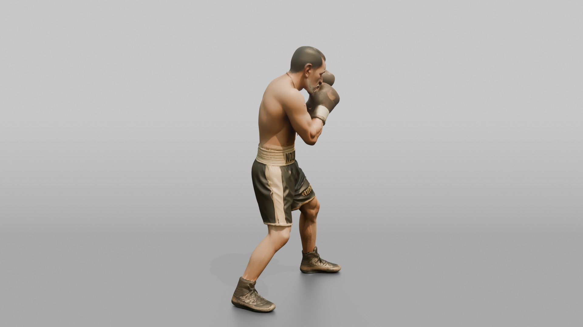 Boxer Tight High-guard Defense Position