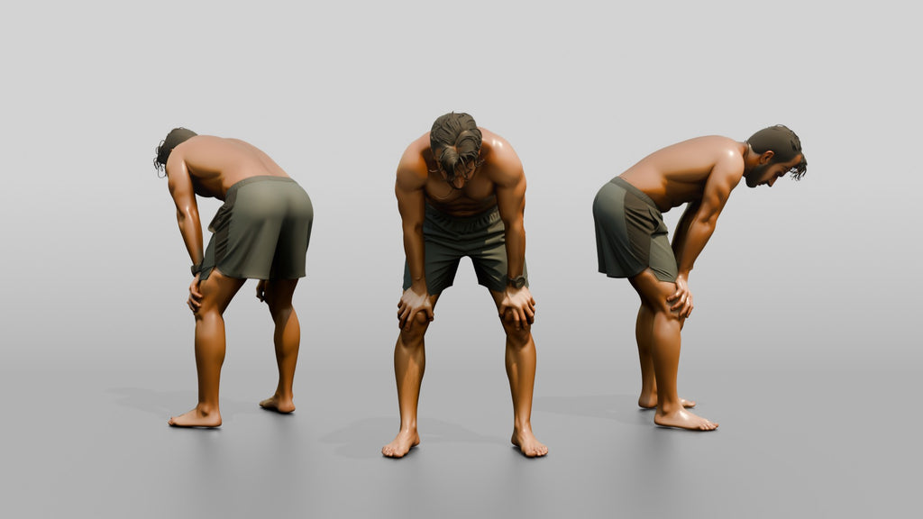 Man Resting After Intense Workout