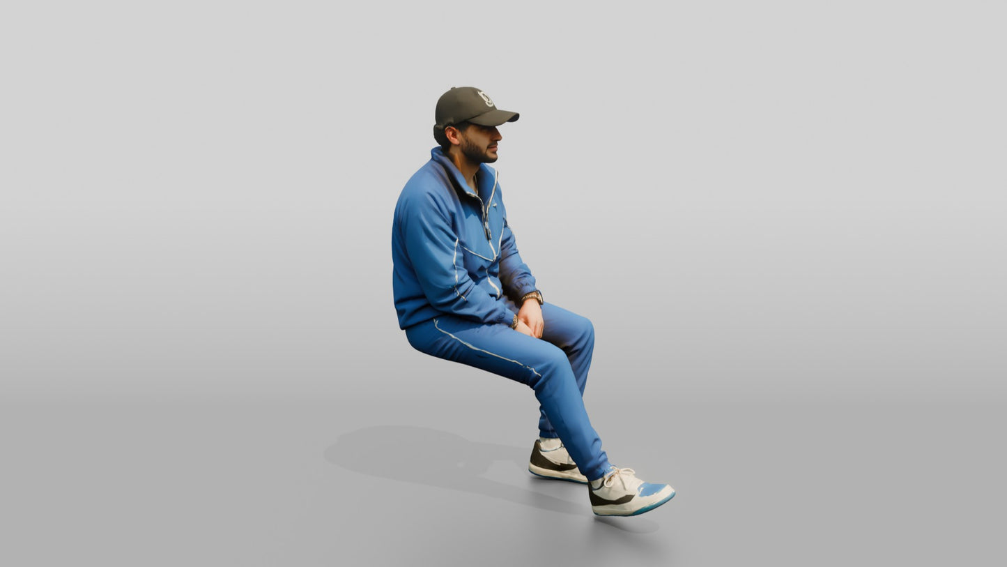 Latino Man in Streetwear Windbreaker