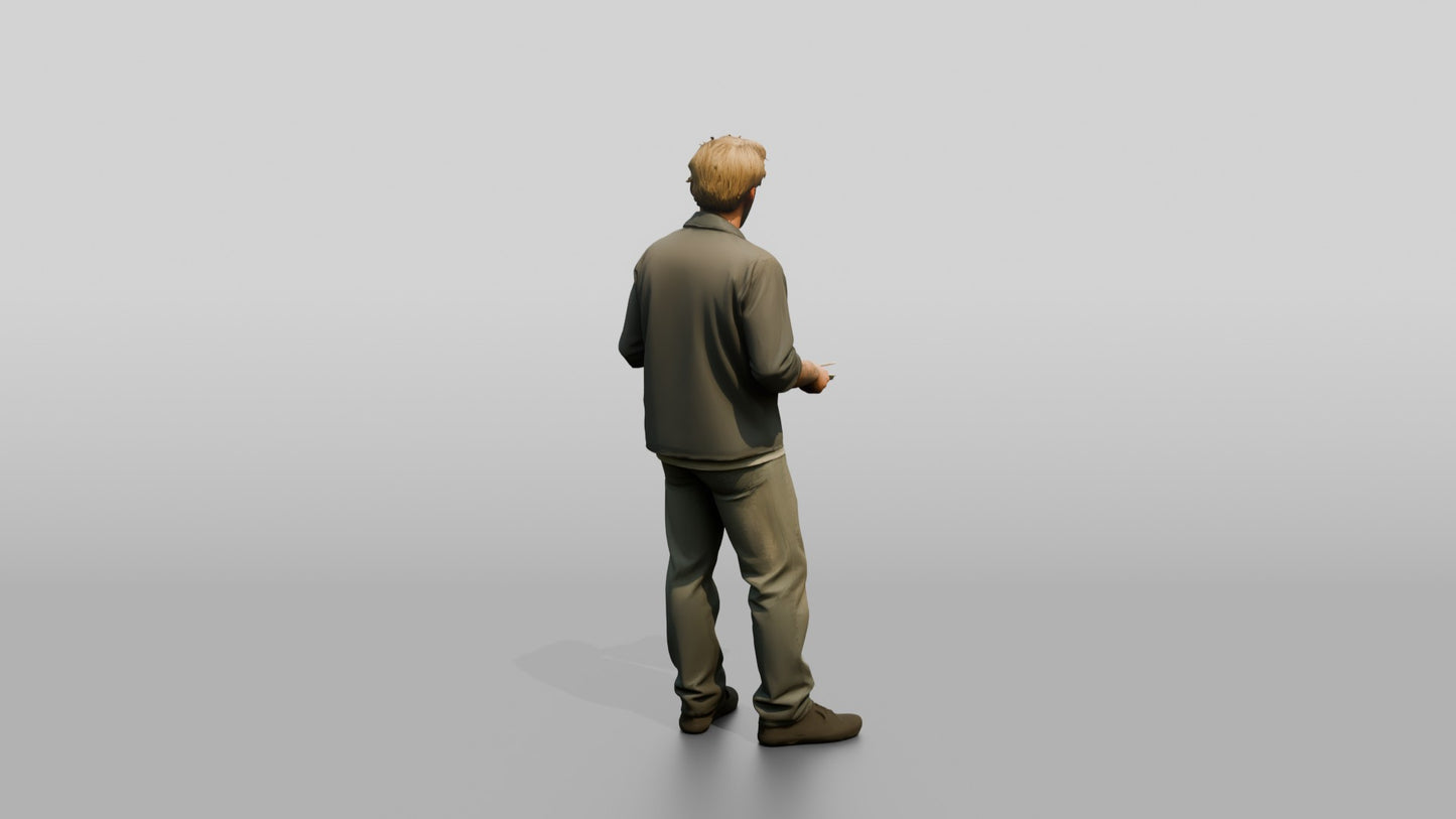 Slim Caucasian Male Prisoner Holding a Plastic Food Tray