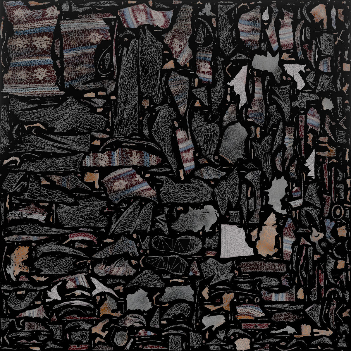 Grandmother Adjusting Her Reading Glasses - UV layout, base color map