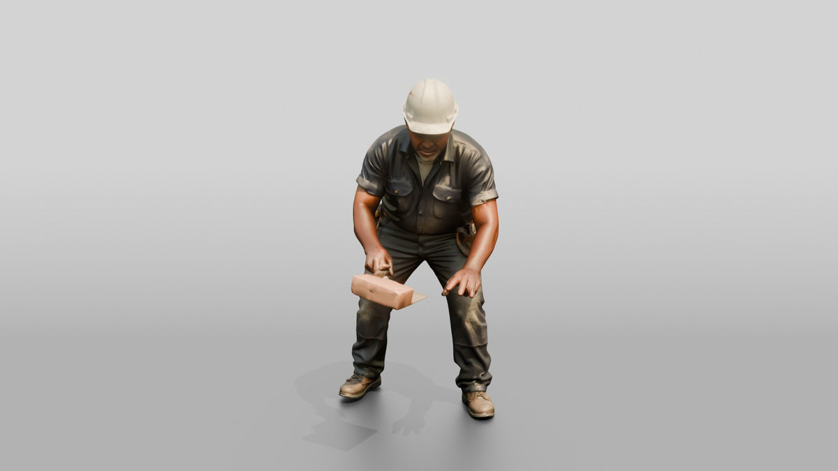 Construction Worker Man 02 - 3D character model, view 4