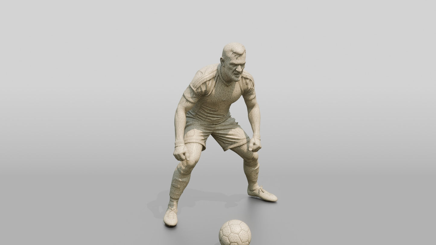 Soccer Player Volley Pass