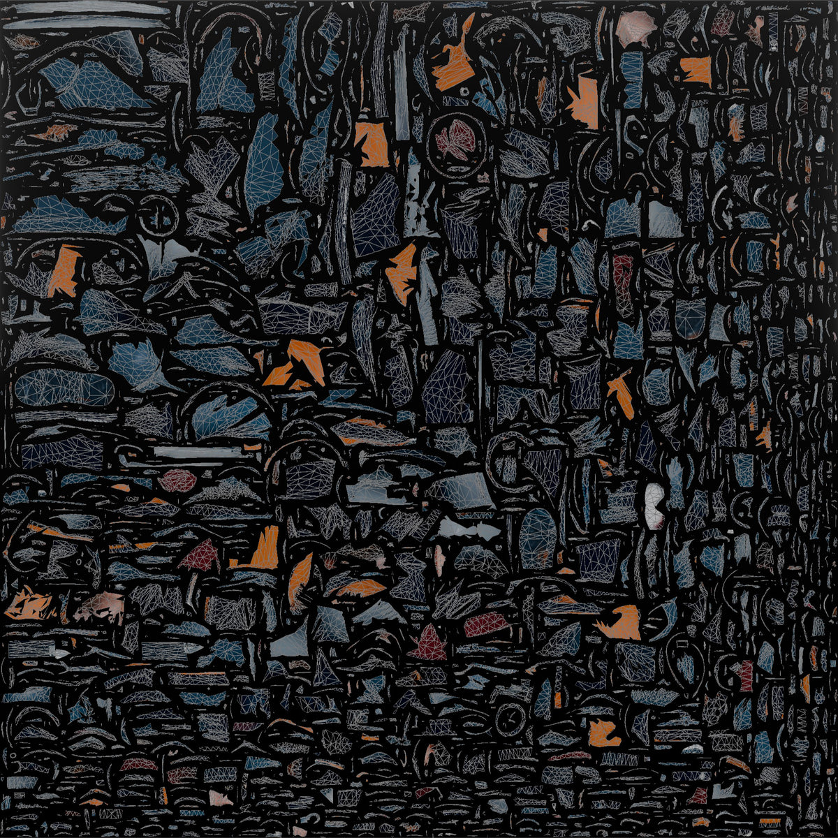Climber Leaning on an Ice Axe, Catching Her Breath - UV layout, base color map