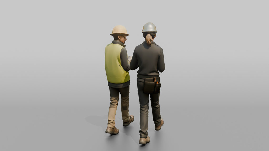 Engineer Reviewing a Checklist with a Colleague