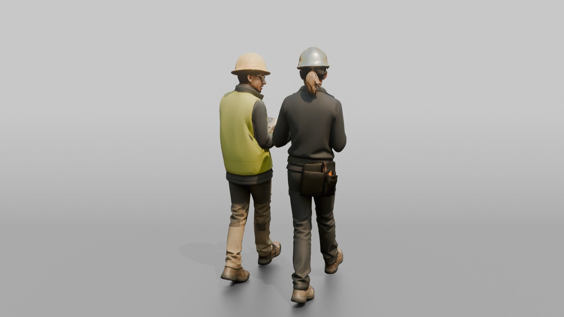 Engineer Reviewing a Checklist with a Colleague