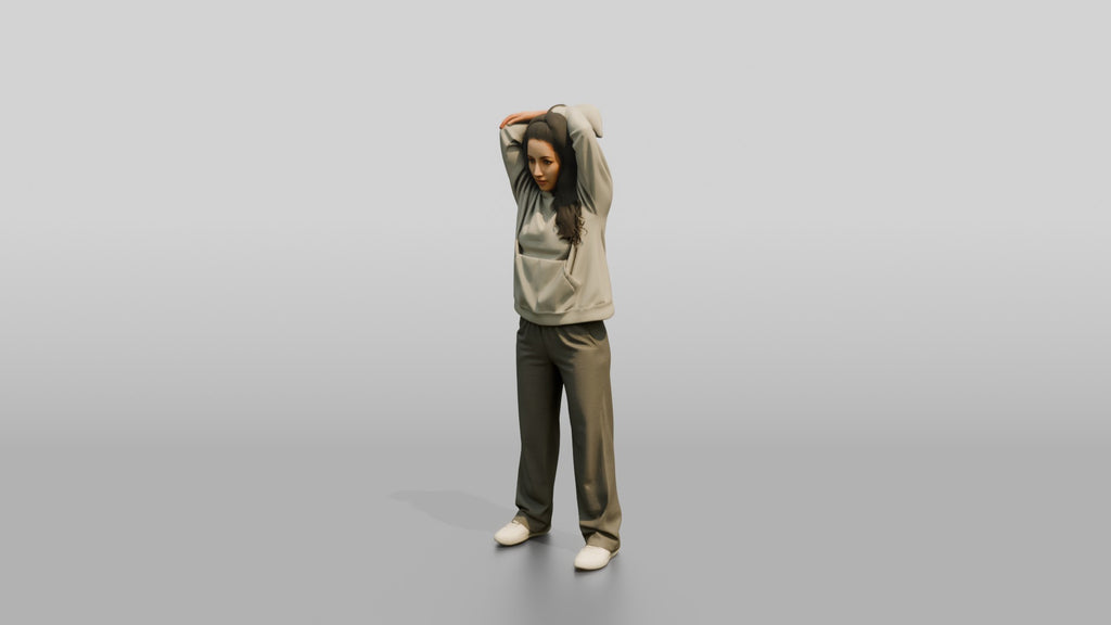Woman Stretching Triceps Overhead