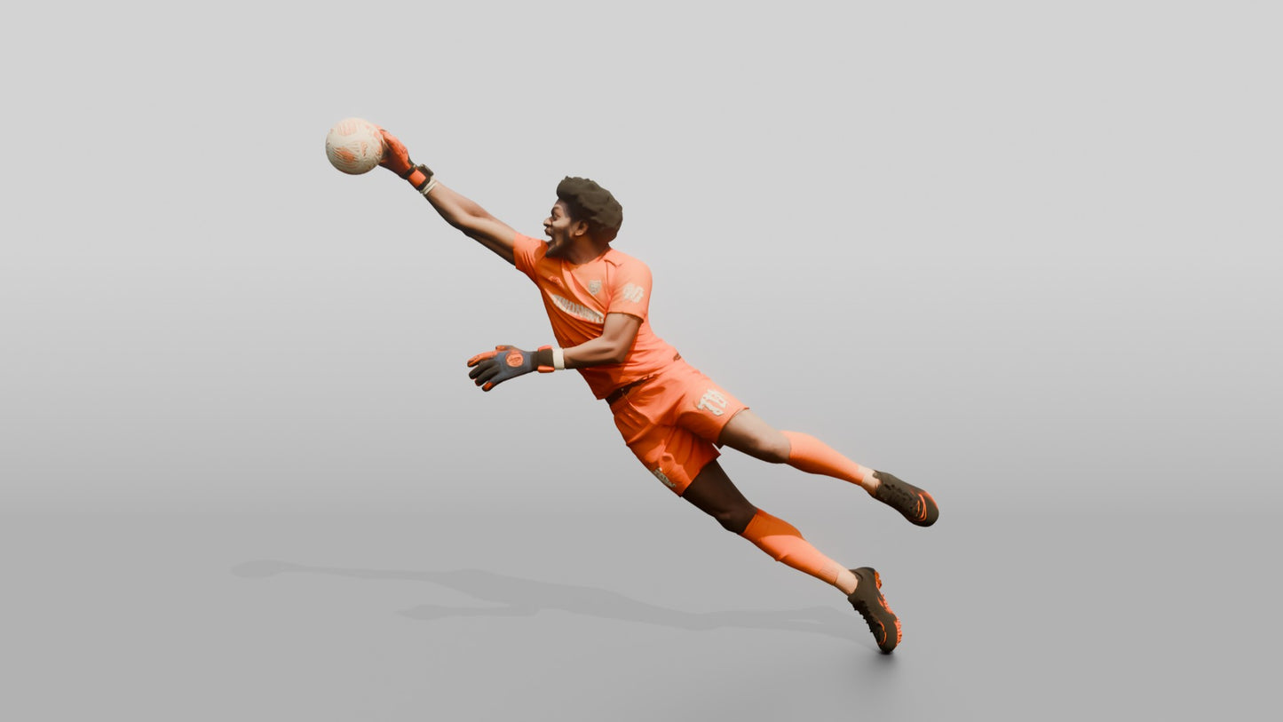 Goalkeeper Leaping Fingertip Save