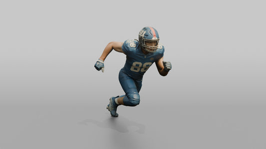 Tight End Releasing into a Crossing Route - 3D character model, view 1
