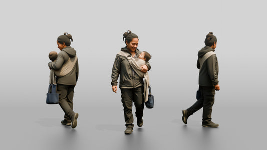 Southeast Asian Female Walking