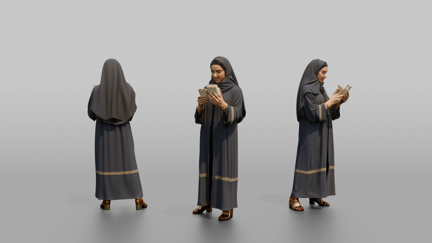 Vacationer Wearing Elegant Summer Abaya Modern Sandals