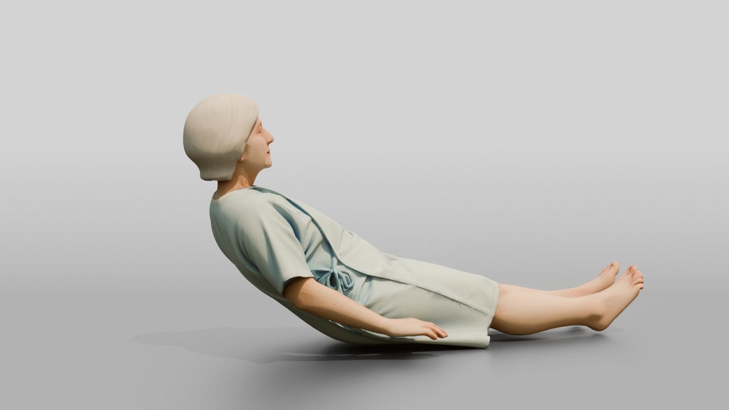 Elderly Woman Patient Lying Down