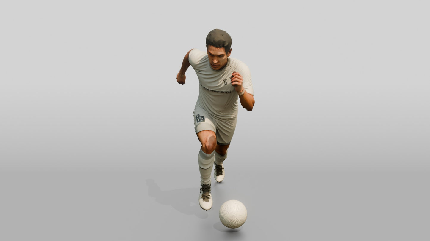 Soccer Player Sprinting for the Ball
