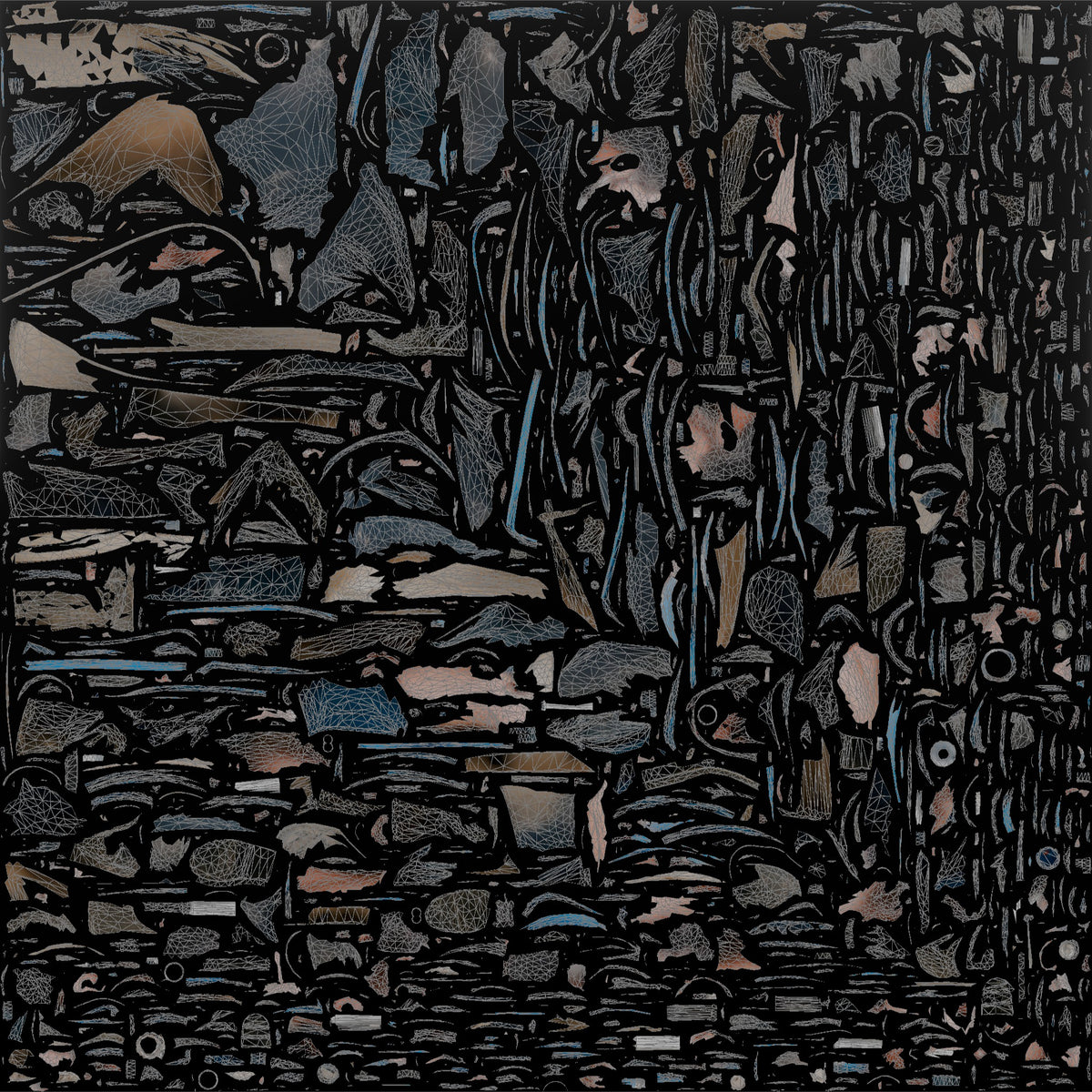 Farmer Crouching Down Holding Automated Milking Apparatus Equipment - UV layout, base color map