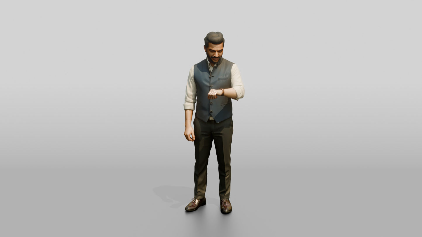 Businessman Checking His Watch