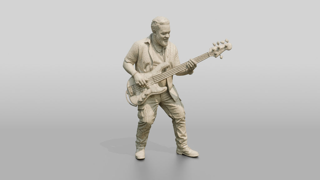 Funk Bassist Slapping Electric Bass