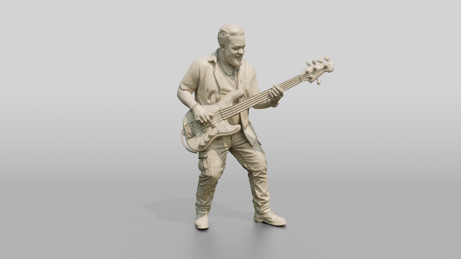Funk Bassist Slapping Electric Bass