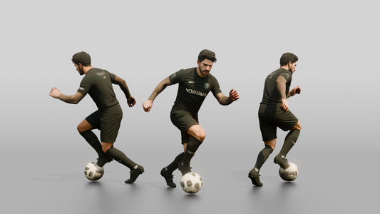 Soccer Player Step-Over Dribble