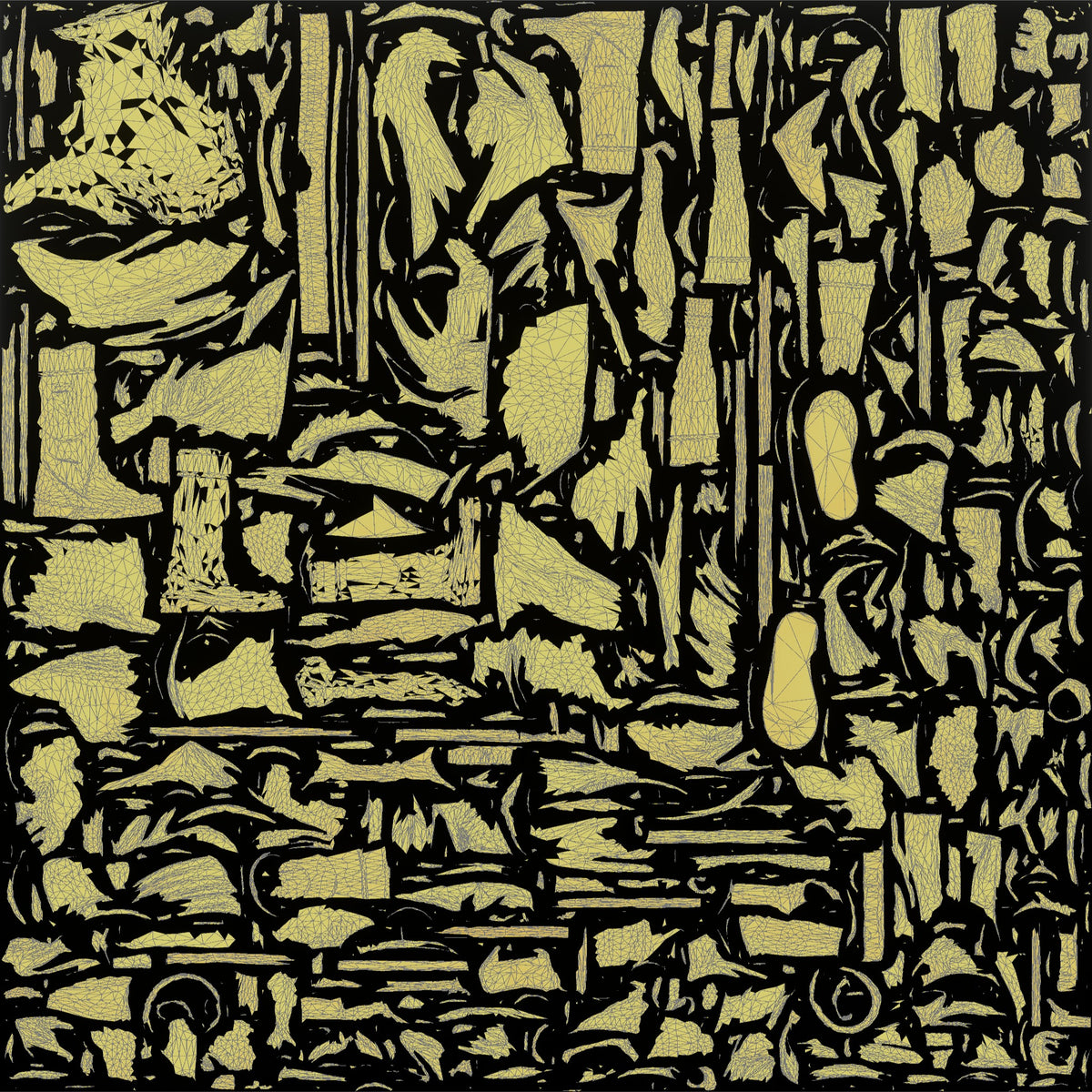 Kitchen Porter Squeegeeing the Floor - UV layout, metallic roughness map