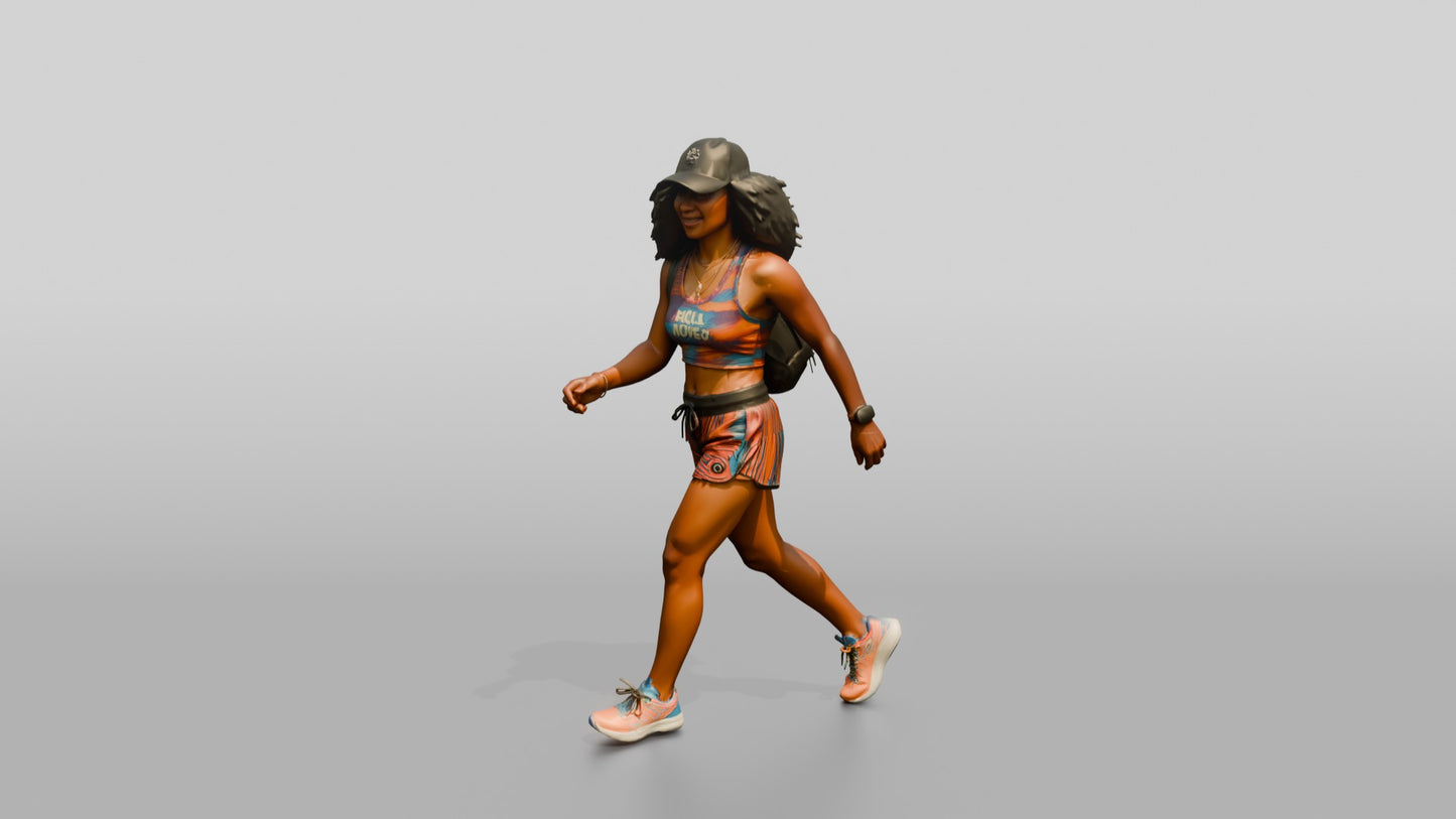 Afro-Latina Woman in Sports Crop Top