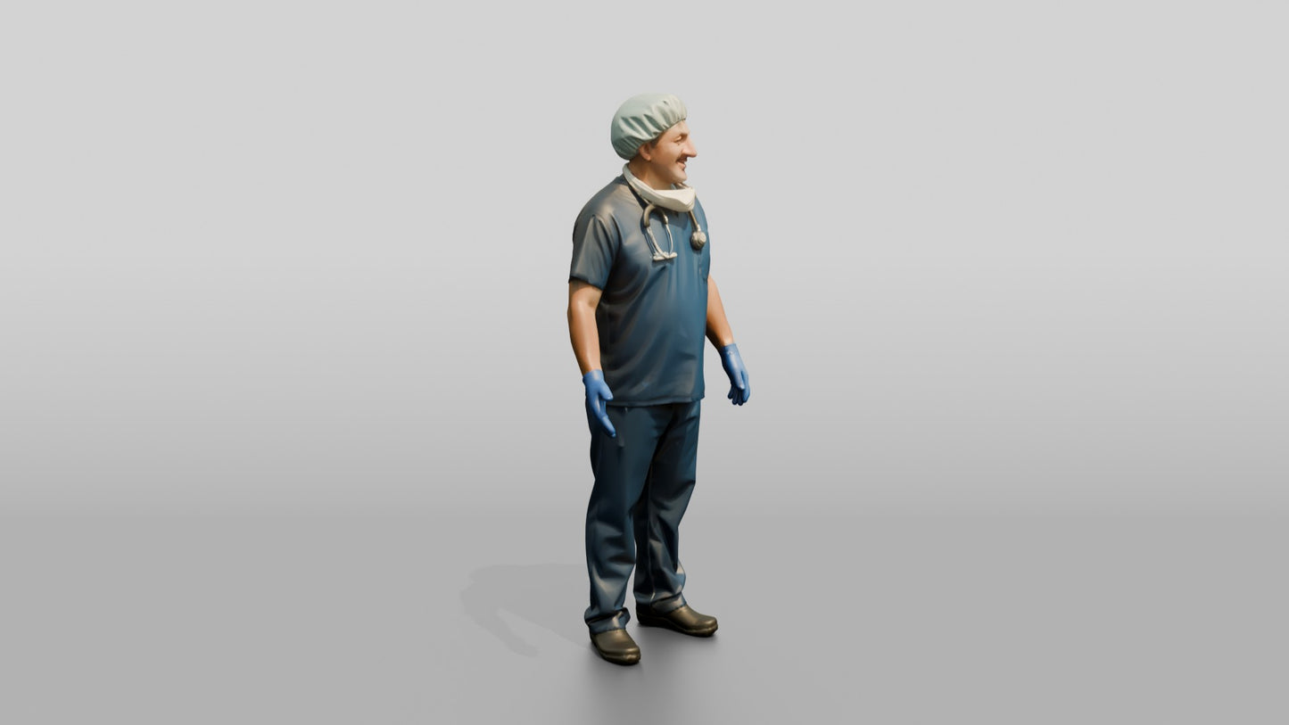 Middle-Aged Middle Eastern Man Doctor with Welcoming Gesture