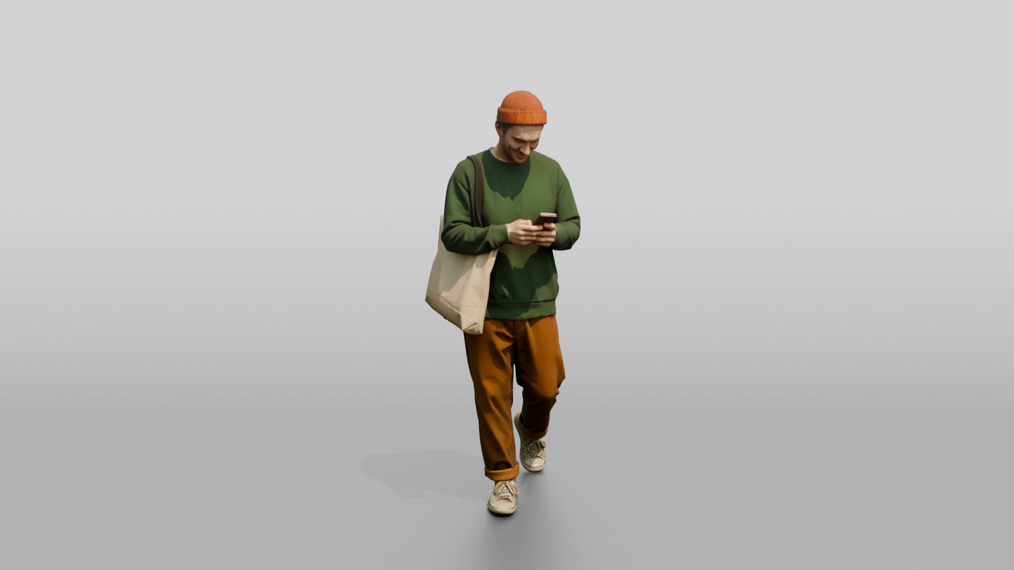 Casual Student Urban Creative Man 07