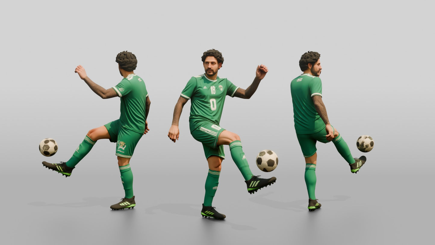 Soccer Player Juggling the Ball