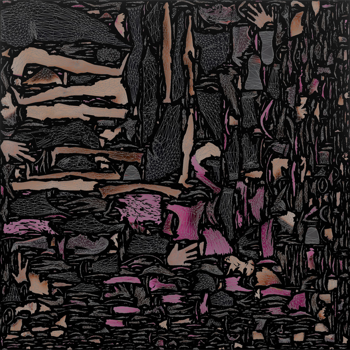 Bodyweight Athlete Woman In A Mountain-climber Position - UV layout, base color map