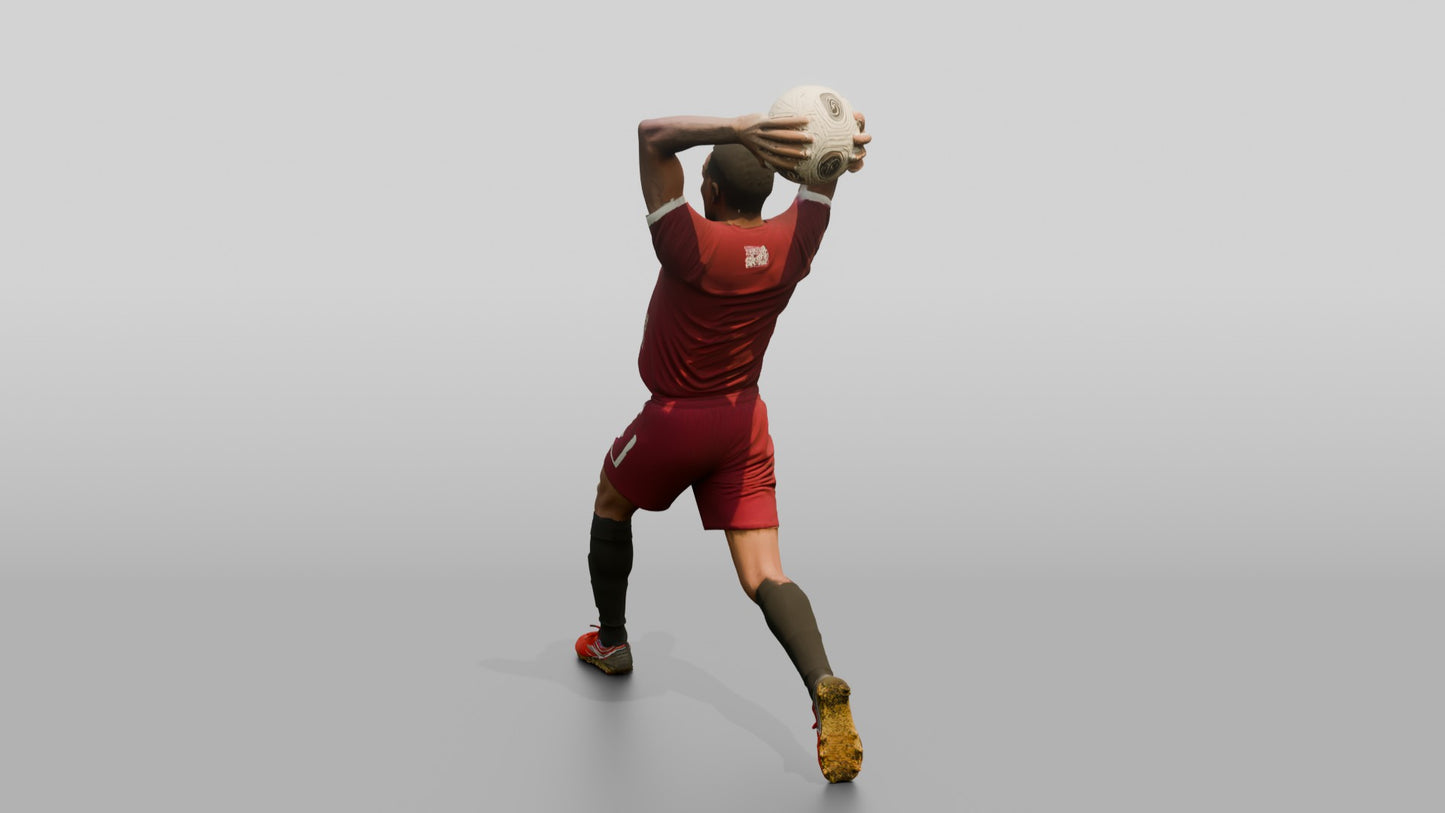 Soccer Player Long Throw-In