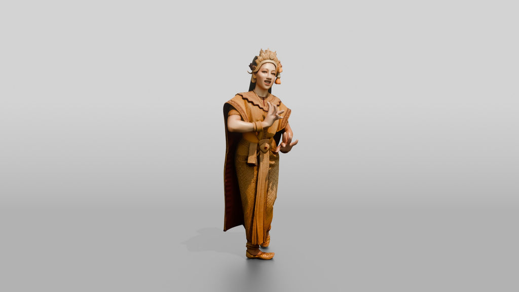 Classical Dancer and Singer with Hand Mudras