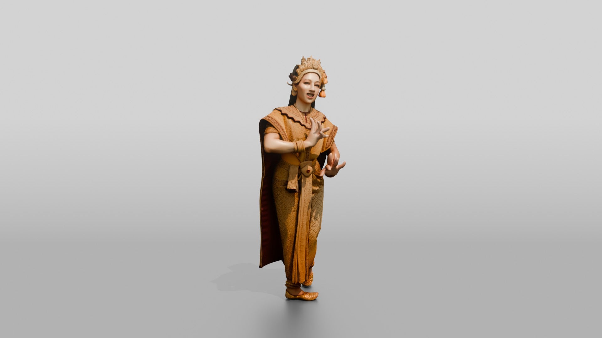 Classical Dancer and Singer with Hand Mudras