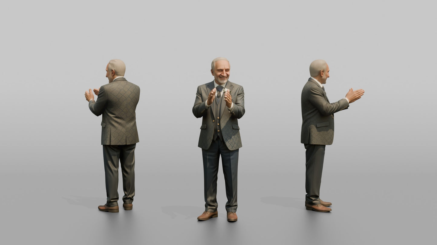 Elderly Middle Eastern Groom Clapping Rhythmically