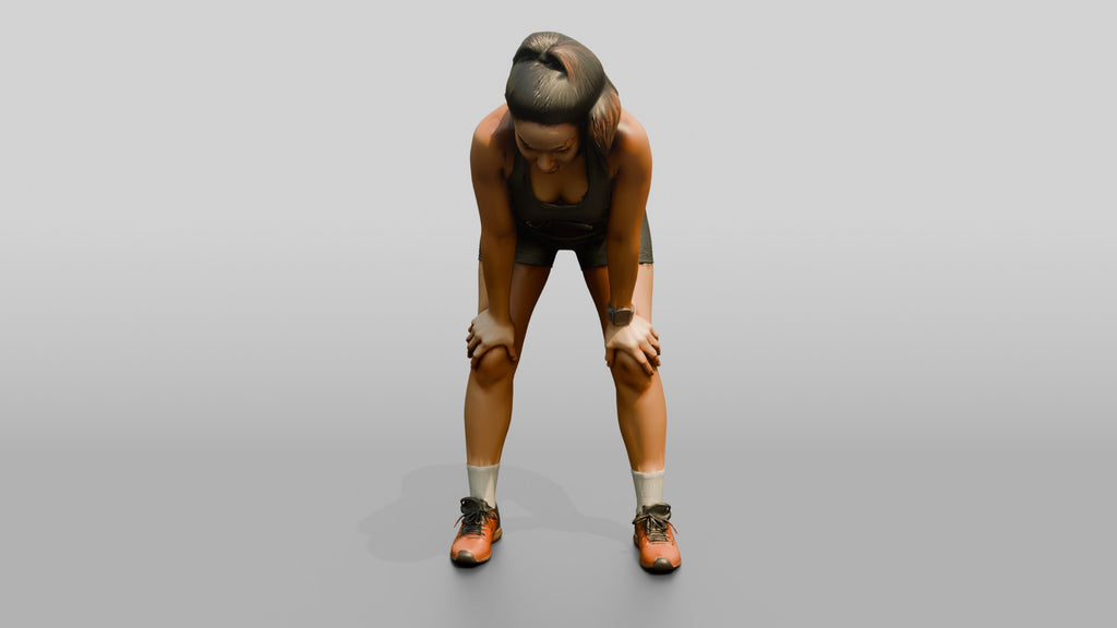 Woman Catching Breath Post-Workout
