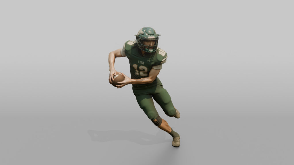 Quarterback Executing a Play-Action Fake