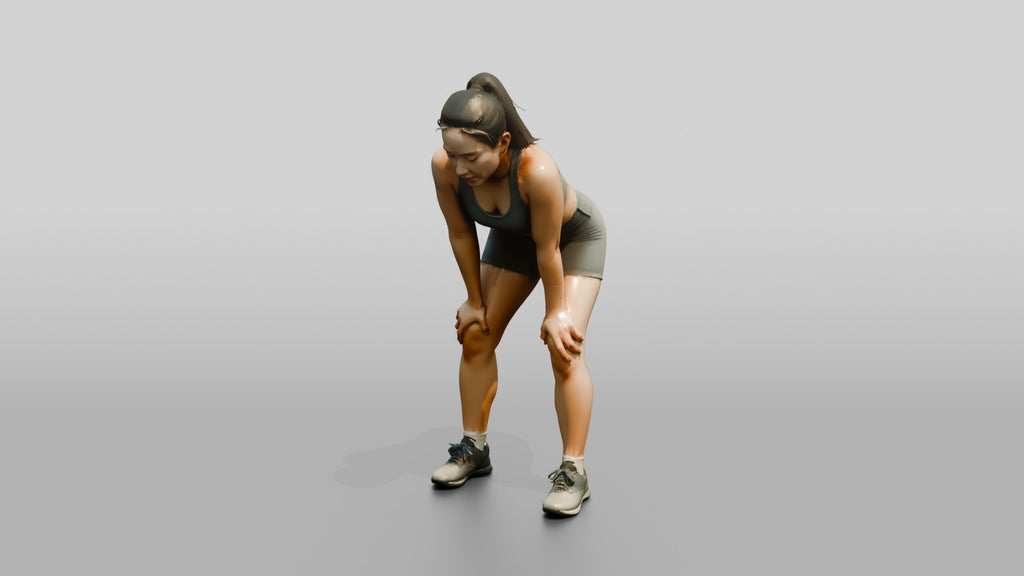 Woman Resting After Crossfit Workout