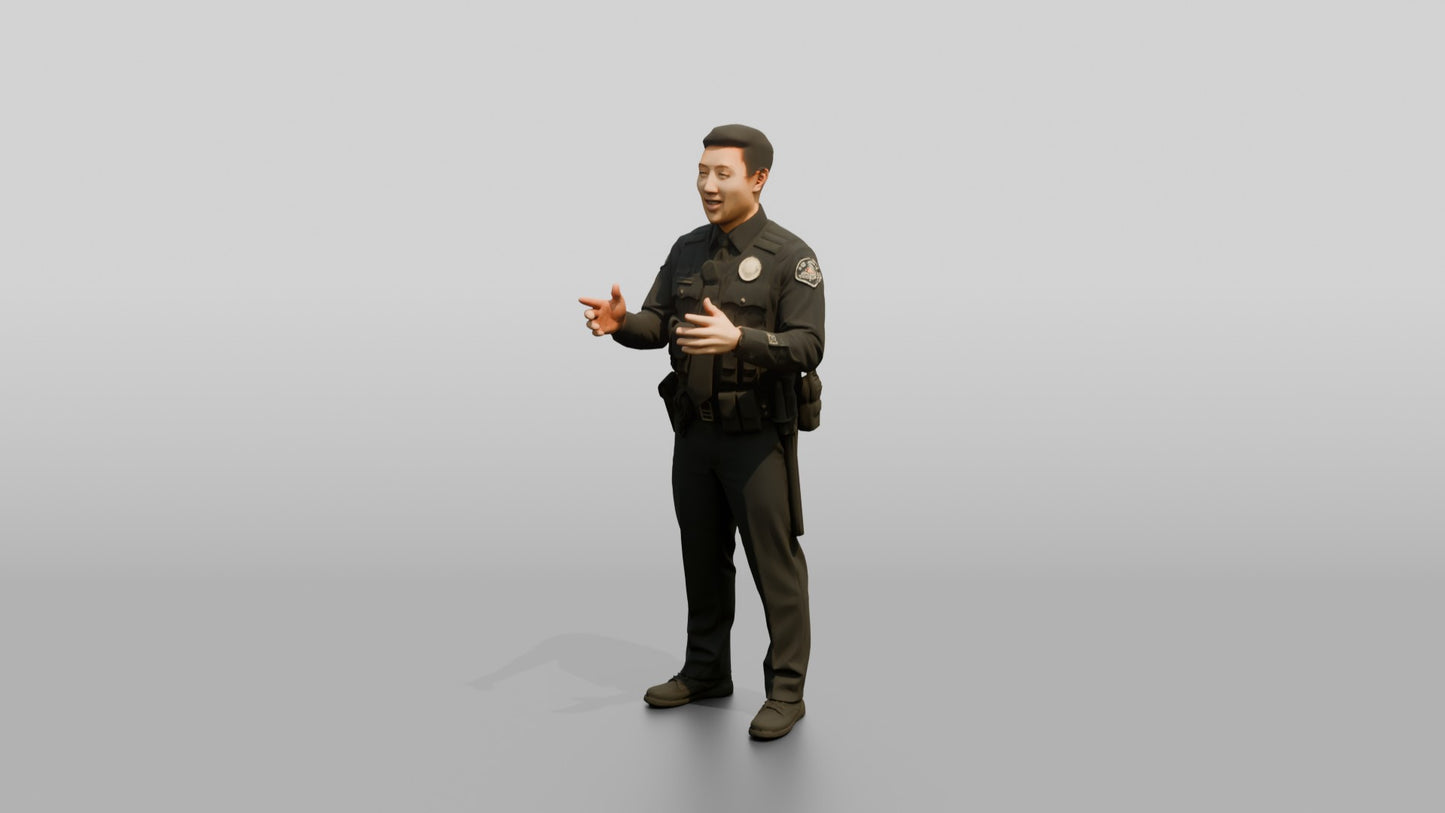 Police Officer Explaining a Point