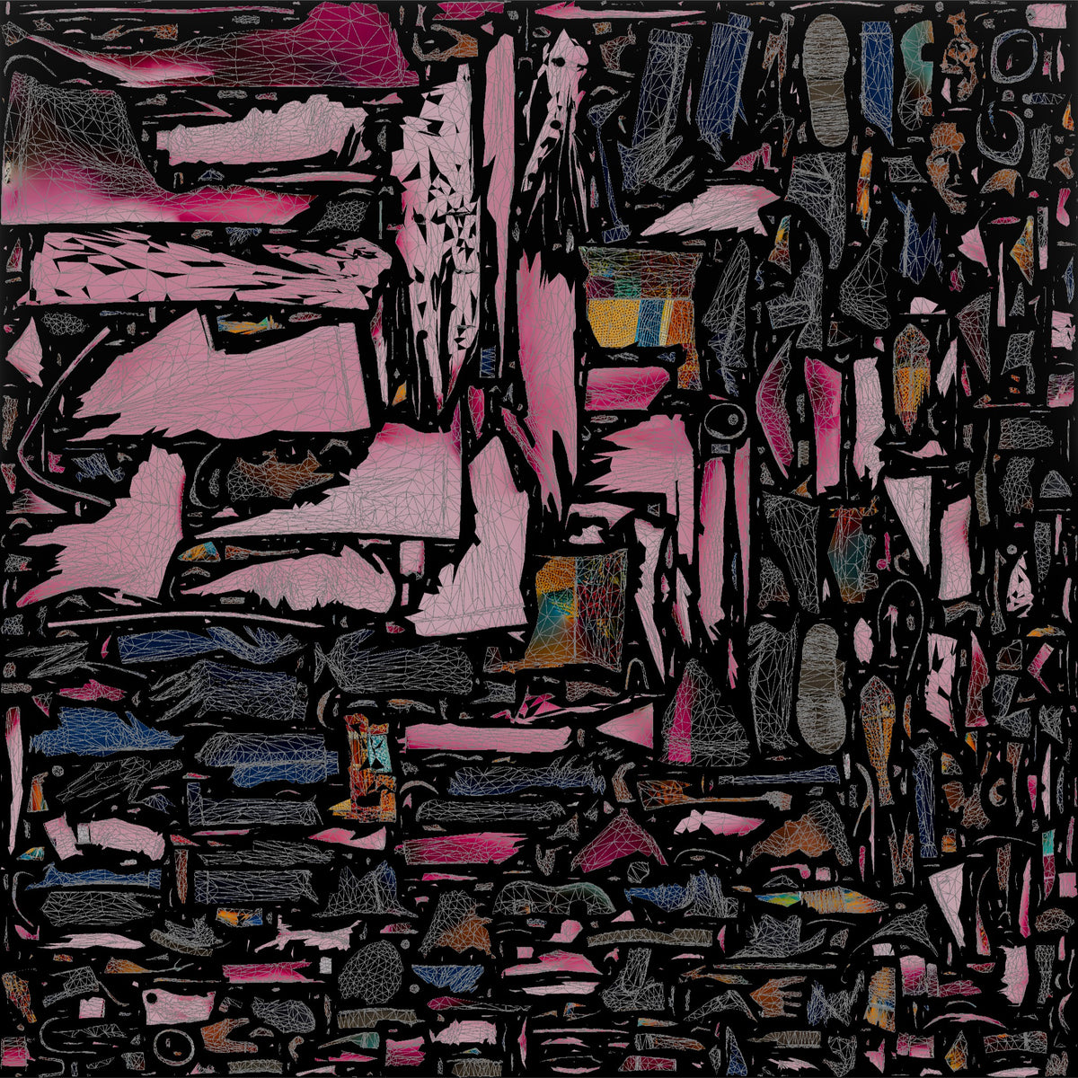 Stylish African Man in a Pink Trench Coat - UV layout, base color map