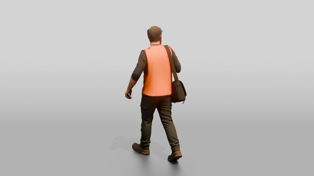 Courier in Hi-Vis Vest