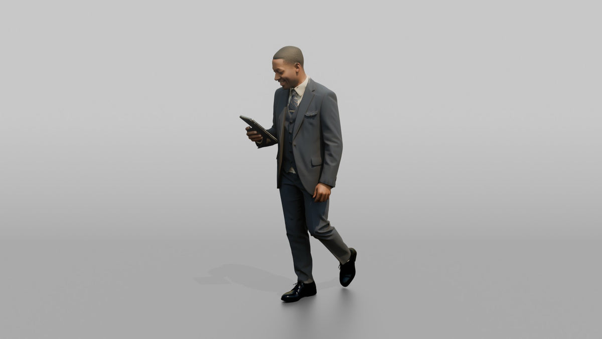 Southeast Asian Flight Attendant Serving Juice Cups - 3D character model, view 4