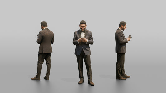 South Asian Wedding Guest Checking His Smartphone