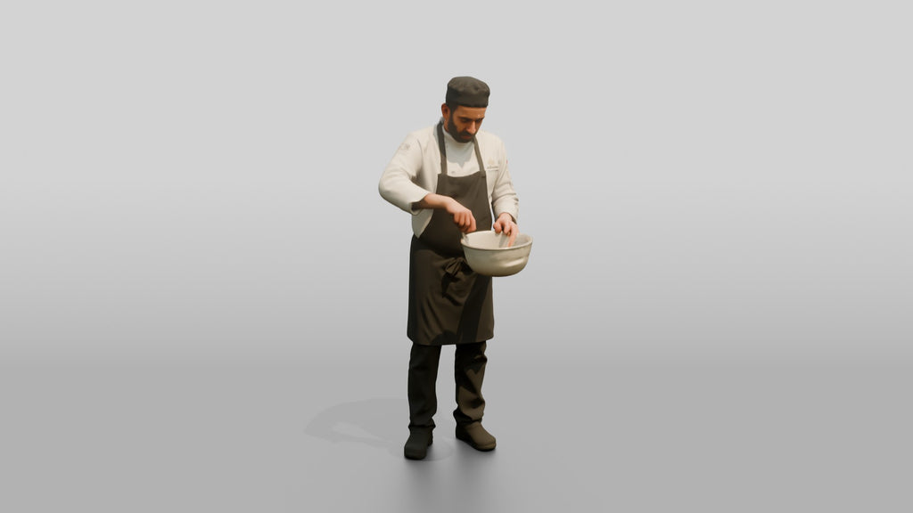 Chef Whisking an Emulsion